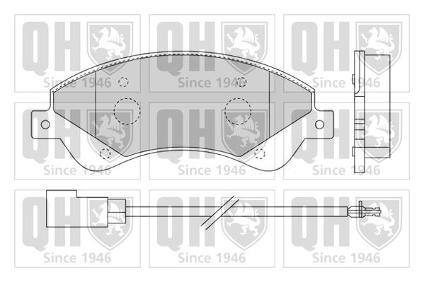 QUINTON HAZELL Комплект тормозных колодок, дисковый тормоз BP1529